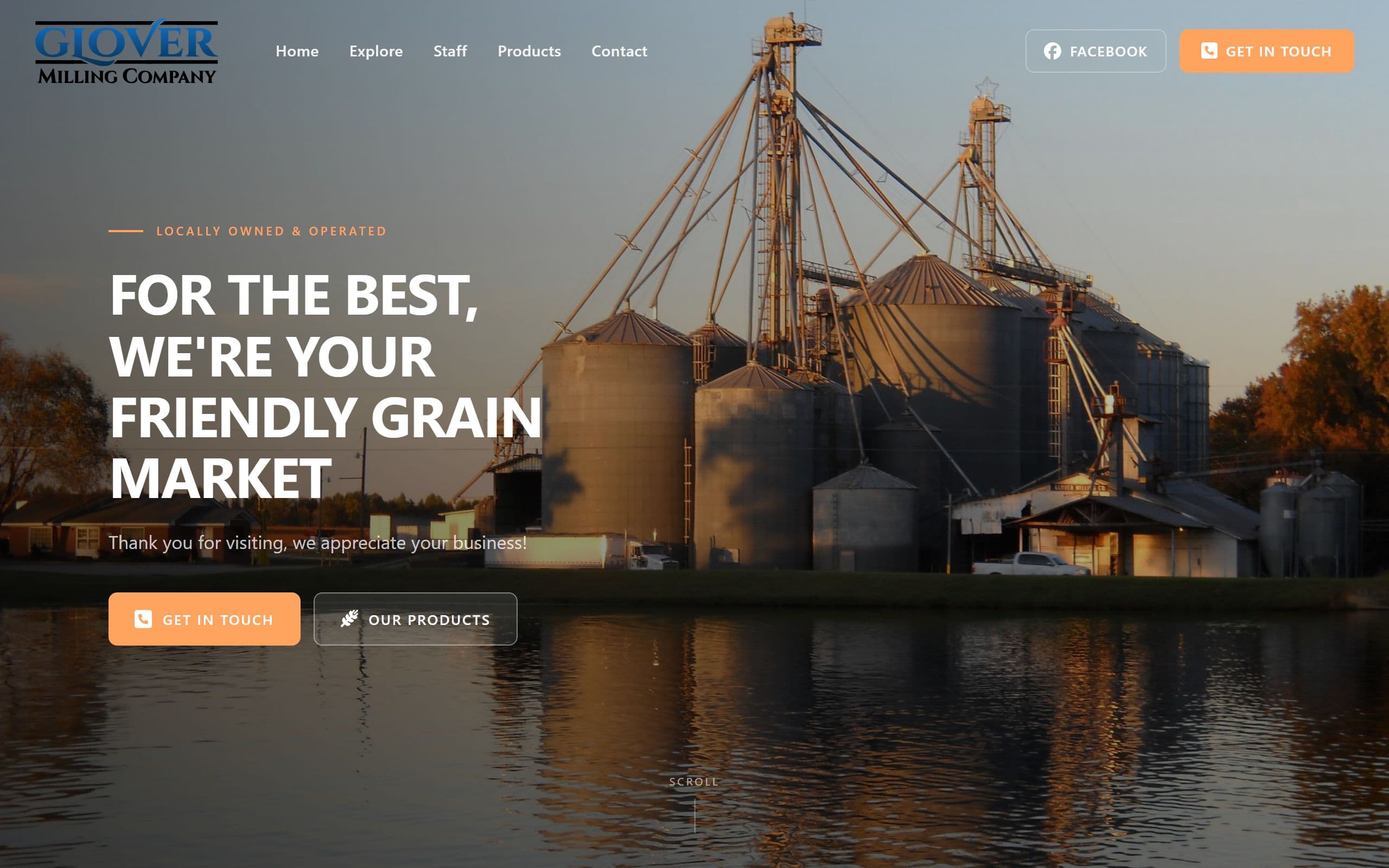 Screenshot of Glover Milling Co.